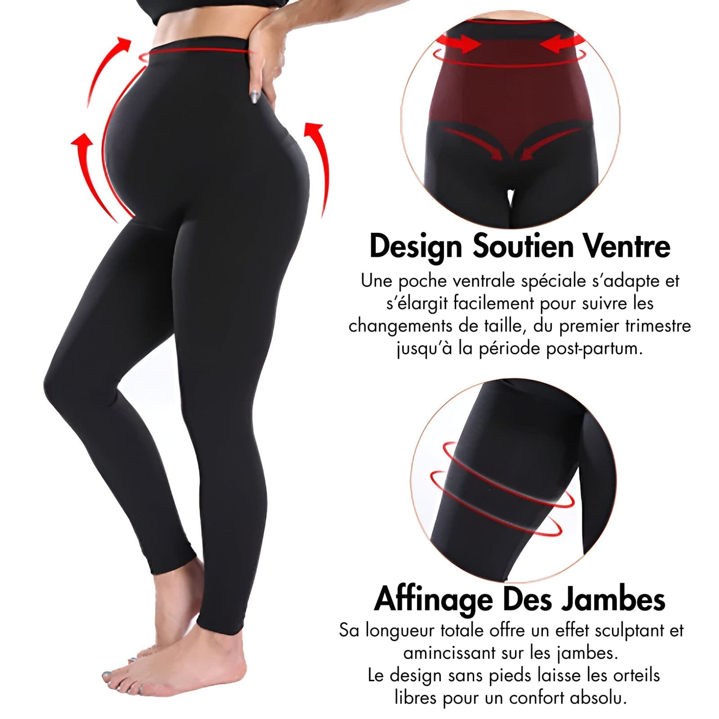 Bazerti Corps en Paix™ – Legging De Maternité Sculptant & Confort Absolu