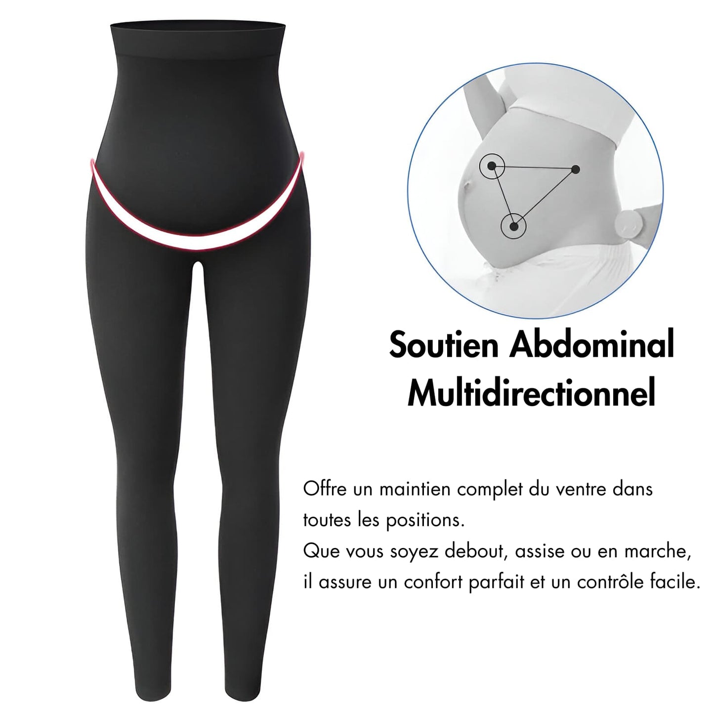 Bazerti Corps en Paix™ – Legging De Maternité Sculptant & Confort Absolu